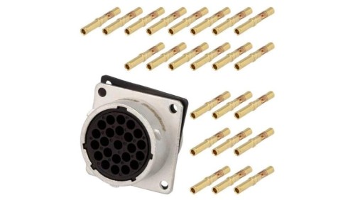 RT0018-23PNH Złącze okrągłe gniazdo kołnierz (4 otwory),na panel 23PIN