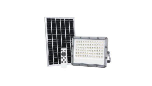 Projektor LED z panelem solarnym PREMIUM 900lm 10000mAh IP65 szary 3 lata gwar. naświetlacz EC20094