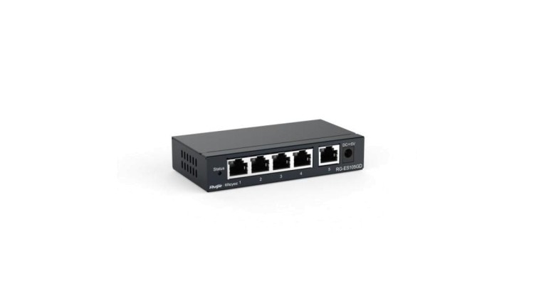 Niezarządzalny Switch Reyee 5 portów 100Mbps Metalowa Obudowa Desktop