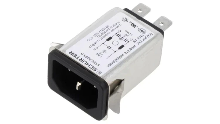 5120.2003.0Złącze zasilające AC gniazdo męskie 4A 250VAC IEC 60320 5120