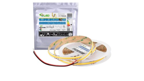 Taśma LED COB 528 chips 24V 15W 97lm/W ciepła 3000K CRI90+ IP54 - ED00031499 /odcinki po 5 m/