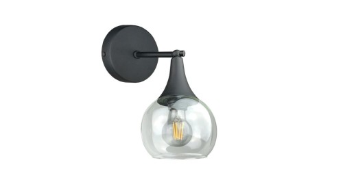 Kinkiet nowoczesny 1xE27 STAR CLEAR BLACK
