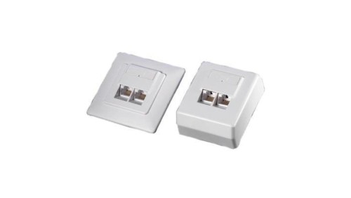 Gniazdo modularne podtynkowe 2xRJ-45 8p8c Krone