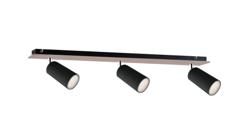 Spot nowoczesny 3xGU10 EYE BLACK WOOD