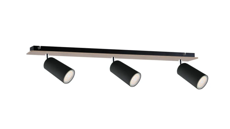 Spot nowoczesny 3xGU10 EYE BLACK WOOD