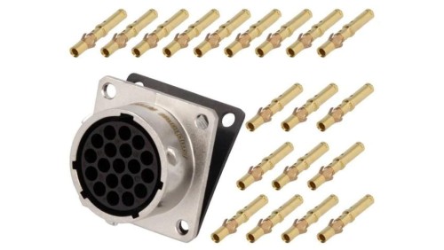 RT001619SNH-K Złącze okrągłe gniazdo kołnierz (4 otwory),na panel 19PIN