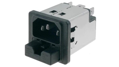 5220.0243.1Złącze zasilające AC gniazdo męskie 2A 250VAC IEC 60320 5220