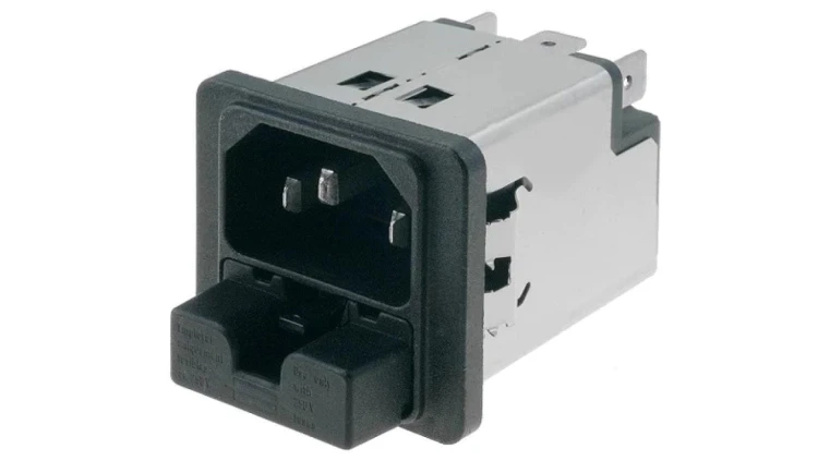 5220.0243.1Złącze zasilające AC gniazdo męskie 2A 250VAC IEC 60320 5220