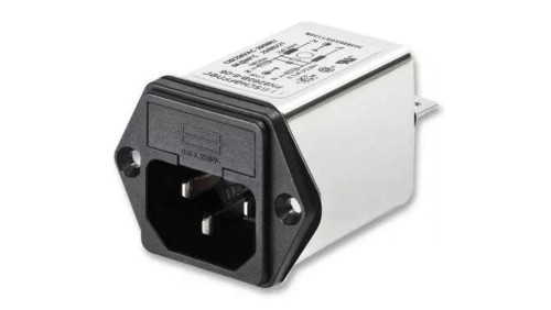 Złącze zasilające AC męskie 4A 250VAC C14 (E) 1mH FN261-4-06