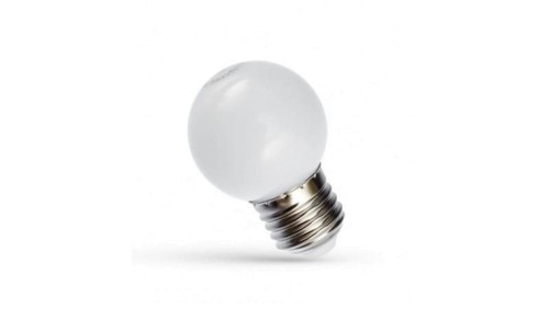 Żarówka LED E27 230V 1W kula biała PCV zimna