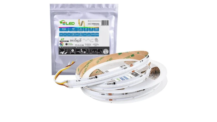 Taśma LED COB RGB cyfrowa WS2811 630 chips 24V 12W IP20 - ED00031532 /odcinki po 5 m/