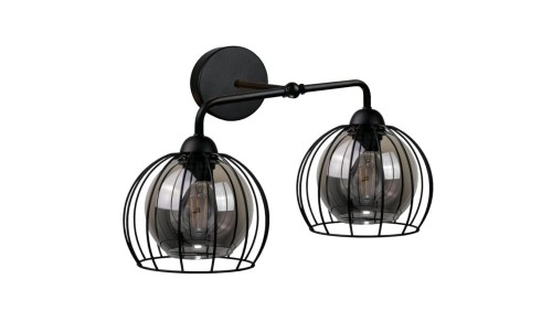 Kinkiet loftowy nowoczesny 2x E27 SOLO BLACK