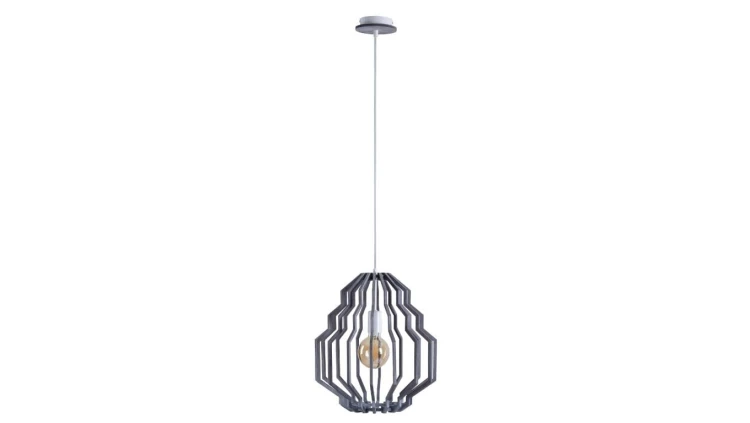 Lampa wisząca nowoczesna drewno 1xE27 RUFO GREY