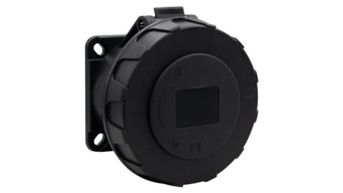 Gniazdo siłowe tablicowe proste 32A 5p 380V-415V /FE/ IP67 czarne