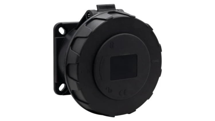 Gniazdo siłowe tablicowe proste 32A 5p 380V-415V /FE/ IP67 czarne