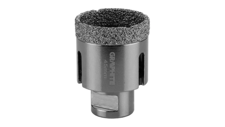 Otwornica Diamentowa Koronka 45mm z gwintem M14 do gresu, kamienia, płytek, ceramiki itp. GRAPHITE 55H312