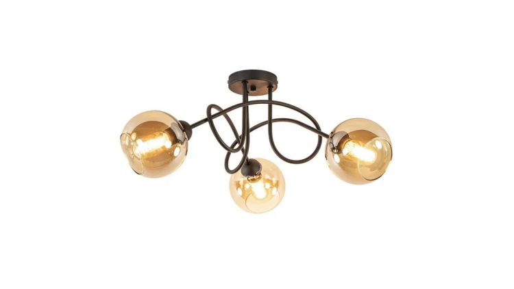 Lampa sufitowa nowoczesna 3xE27 VENUS BLACK