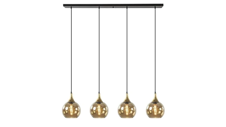 Lampa wisząca nowoczesna 4xE27 CALLISTO BLACK/GOLD