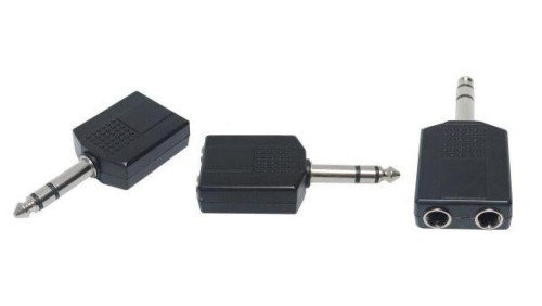 Redukcja wt.Jack 6,3/2gn.Jack 6,3 stereo plastik