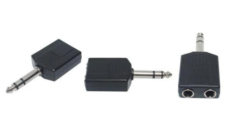 Redukcja wt.Jack 6,3/2gn.Jack 6,3 stereo plastik