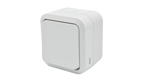 Łącznik zwierny dzwonek pojedynczy natynkowy Aqua Pro IP55 biały 60222