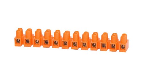 Listwa zaciskowa 12 torowa. 6mm2 pomarańczowa