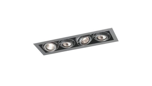Oprawa wpuszczana prostokątna szara 24W/840 4xGU10 LED STAR4 RELCO