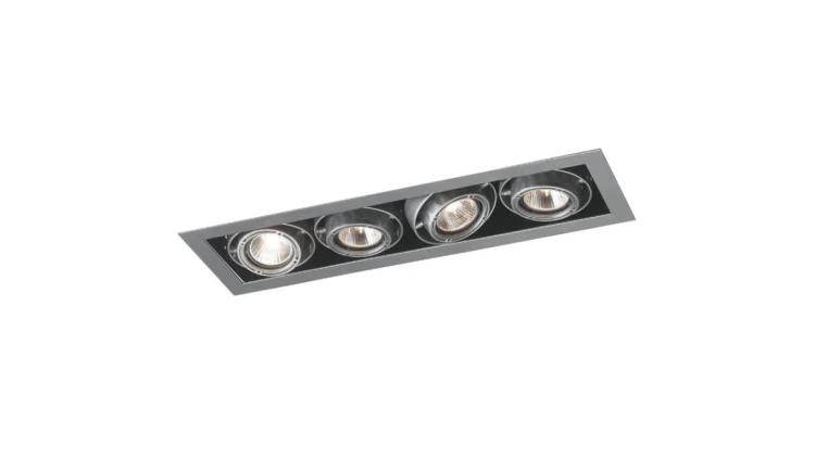 Oprawa wpuszczana prostokątna szara 24W/840 4xGU10 LED STAR4 RELCO