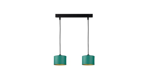Lampa wisząca nowoczesna abażur 2xE27 FLOW GREEN