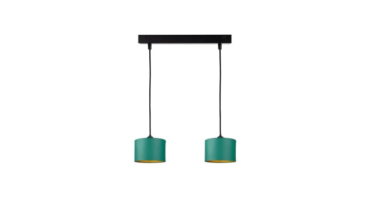 Lampa wisząca nowoczesna abażur 2xE27 FLOW GREEN