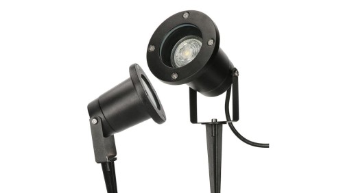 Lampa wbijana ogrodowa reflektor BUSHIO GU10 kolor czarny MK MEGAKABEL