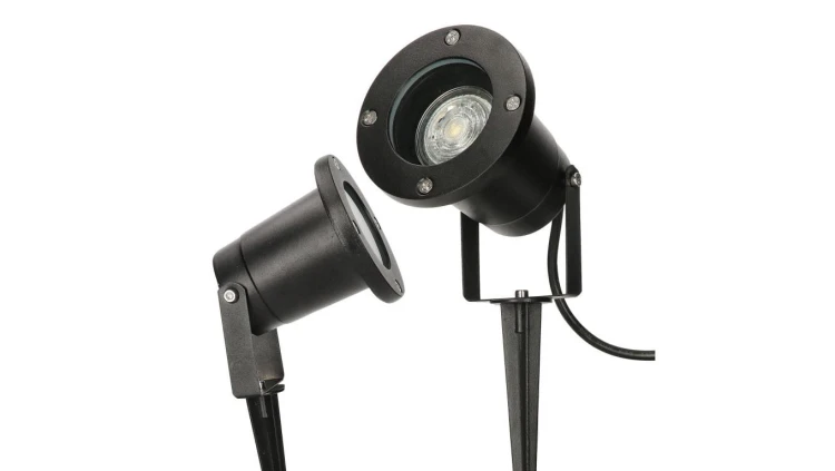 Lampa wbijana ogrodowa reflektor BUSHIO GU10 kolor czarny MK MEGAKABEL