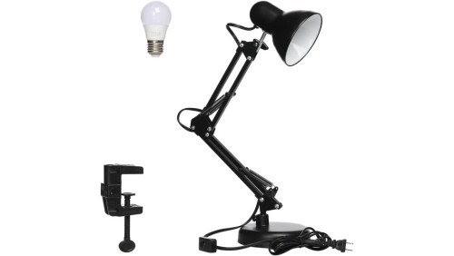 Lampka biurkowa czarna E27 z klipsem kreślarska AJJ-LB-E27 TradElectra