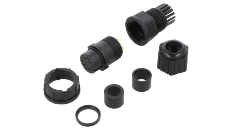 CD-10BFFA-LL7001 Złącze okrągłe wtyk rozmiar C żeński 10PIN 5A IP67 4÷9,6mm