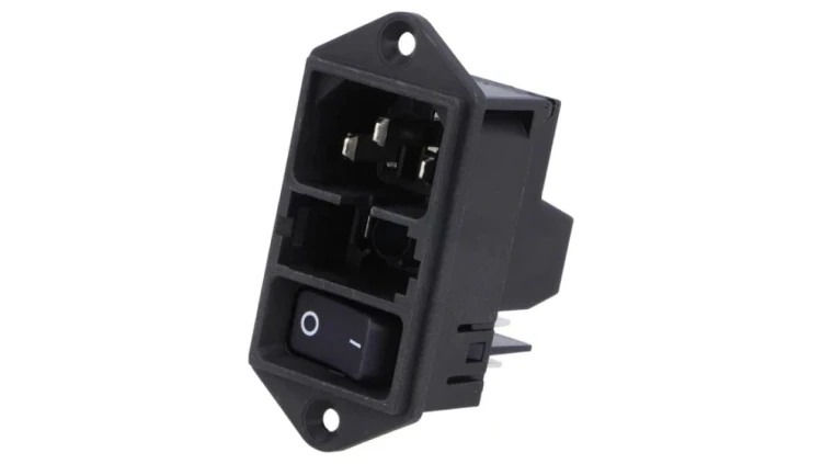 DD11.0121.1111Złącze zasilające AC gniazdo męskie 10A 250VAC IEC 60320