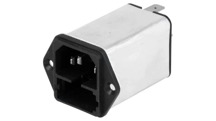 4301.5001Złącze zasilające AC gniazdo męskie 1A 250VAC IEC 60320 KFA