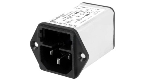 4301.5004Złącze zasilające AC gniazdo męskie 6A 250VAC IEC 60320 KFA
