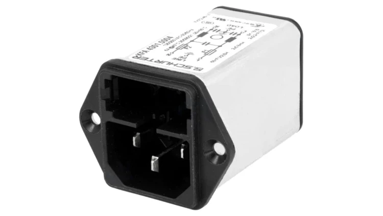 4301.5004Złącze zasilające AC gniazdo męskie 6A 250VAC IEC 60320 KFA