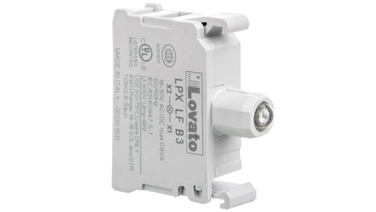 Oprawka z LED zielona 18-30V AC/DC migająca LPXLFB3