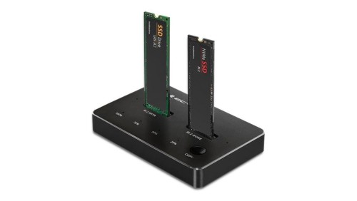Qoltec Stacja dokująca dysków SSD M.2 NVMe SATA USB-C DUAL 2 x 2TB