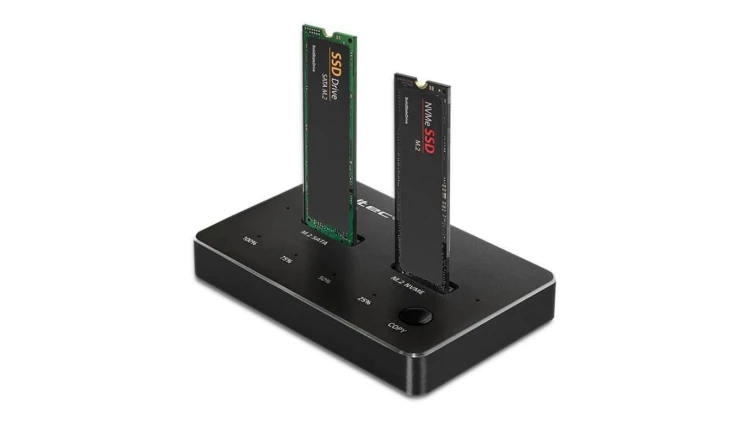 Qoltec Stacja dokująca dysków SSD M.2 NVMe SATA USB-C DUAL 2 x 2TB