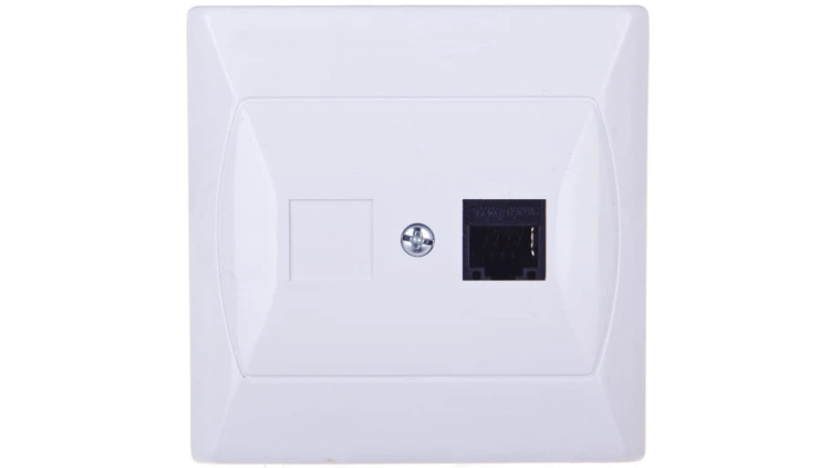 AKCENT Gniazdo komputerowe pojedyncze RJ45 kat.5e MMC białe GPK-1A/K/00
