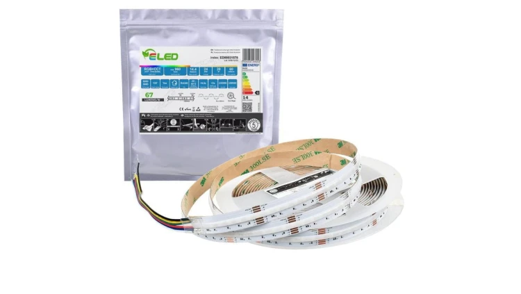 Taśma LED COB RGB+CCT 840 chips 24V 16W (CCT - 2700K - 6500K) CRI90+ - ED00031526 /odcinki po 5 m/