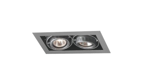 Oprawa wpuszczana prostokątna szara 12W/840 2xGU10 LED STAR2 RELCO
