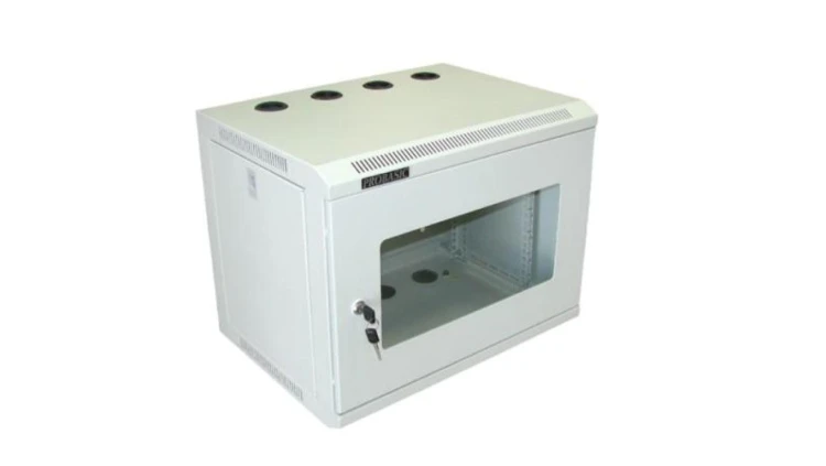 Szafa 19cali wisząca ECO 8U 540x400 RAL7035 szkło