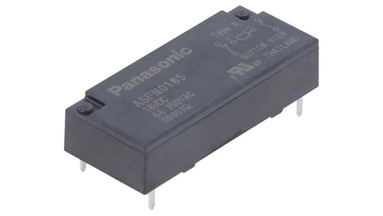 ASFM0185S Przekaźnik miniaturowy NC + NO Ucewki 18VDC 6A 4A/250VAC