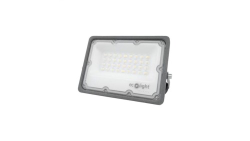 Projektor Naświetlacz LED PREMIUM 30W 3000LM 6500K IP65 kąt 90 stopni szary 3 lata gwar. EC20484