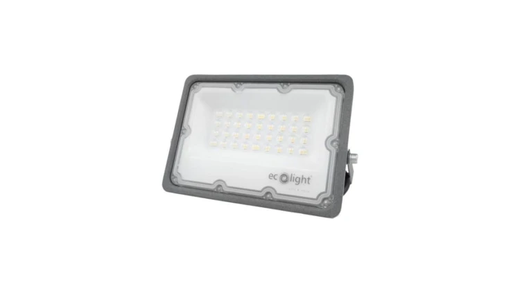 Projektor Naświetlacz LED PREMIUM 30W 3000LM 6500K IP65 kąt 90 stopni szary 3 lata gwar. EC20484