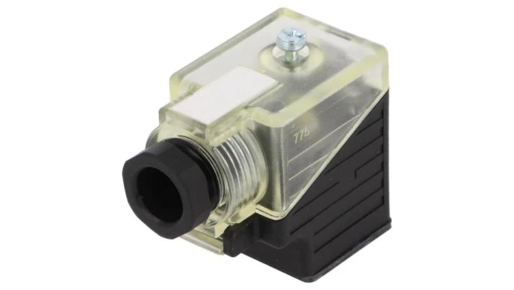 7000-29521-0000000 Złącze zaworowe, wtyk format A, 18mm żeńskie PIN 3 kątowe 90