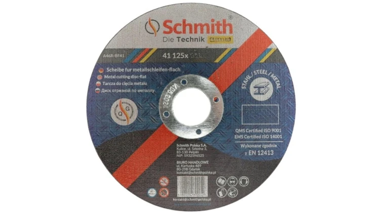 Tarcza do cięcia metalu 125x2,5 mocna Schmith